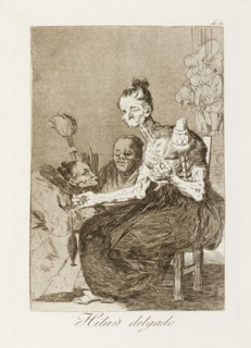 Hilan delgado.; Los Caprichos, pl.44, 1799. Creator: Francisco Goya.