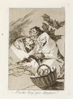 Mucho hay que chupar.; Los Caprichos, pl.45, 1799. Creator: Francisco Goya.