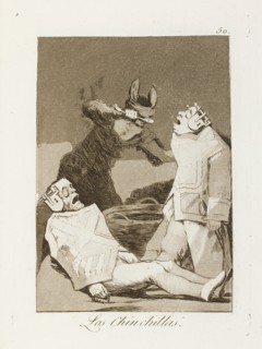 Los Chinchillas.; Los Caprichos, pl.50, 1799. Creator: Francisco Goya.