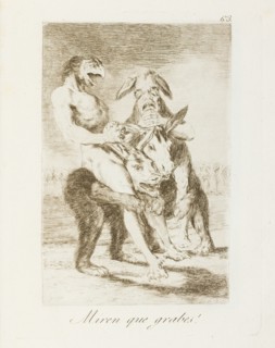 Miren que grabes!; Los Caprichos, pl.63, 1799. Creator: Francisco Goya.