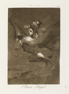 Buen Viage.; Los Caprichos, pl.64, 1799. Creator: Francisco Goya.