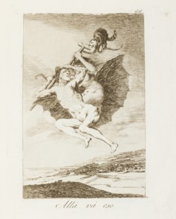 Allá vá eso.; Los Caprichos, pl.66, 1799. Creator: Francisco Goya.