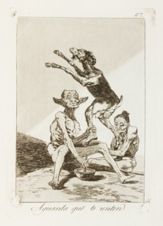 Aguarda que te unten.; Los Caprichos, pl.67, 1799. Creator: Francisco Goya.