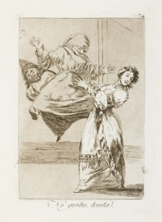 No grites, tonta.; Los Caprichos, pl.74, 1799. Creator: Francisco Goya.