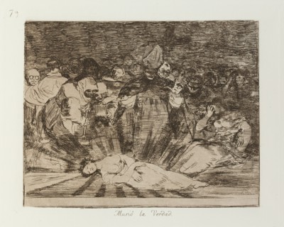 Murió la Verdad.; Los Desastres de la Guerra, Madrid 1863. Creator: Francisco Goya.