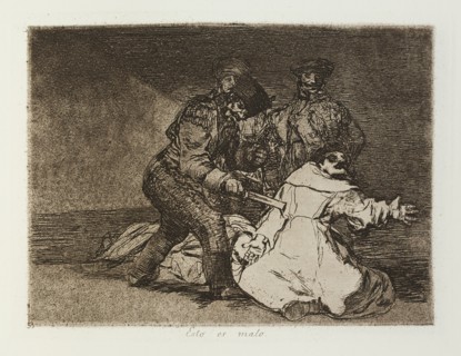 Esto es malo.; Los Desastres de la Guerra, Madrid 1863. Creator: Francisco Goya.