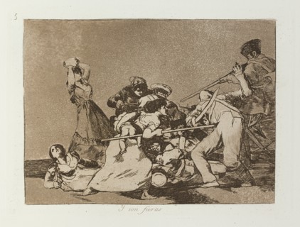 Y son fieras.; Los Desastres de la Guerra, Madrid 1863. Creator: Francisco Goya.