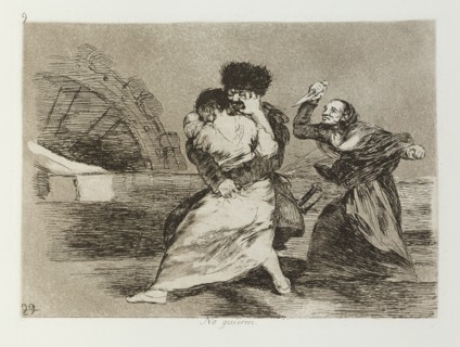 No quieren.; Los Desastres de la Guerra, Madrid 1863. Creator: Francisco Goya.