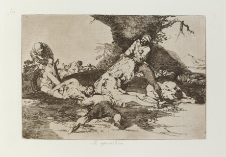 Se aprovechan.; Los Desastres de la Guerra, Madrid 1863. Creator: Francisco Goya.