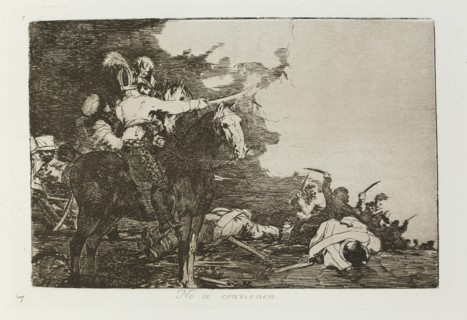 No se convienen.; Los Desastres de la Guerra, Madrid 1863. Creator: Francisco Goya.
