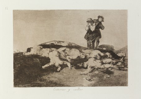 Enterrar y callar.; Los Desastres de la Guerra, Madrid 1863. Creator: Francisco Goya.