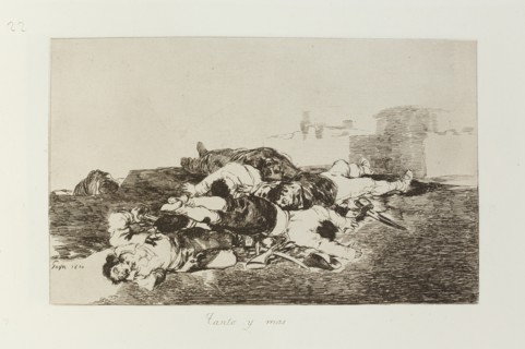 Tanto y mas.; Los Desastres de la Guerra, Madrid 1863. Creator: Francisco Goya.
