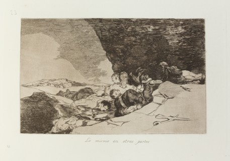 Lo mismo en otras partes.; Los Desastres de la Guerra, Madrid 1863. Creator: Francisco Goya.
