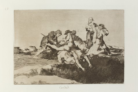 Caridad.; Los Desastres de la Guerra, Madrid 1863. Creator: Francisco Goya.