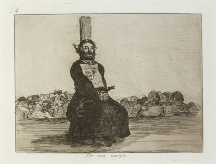 Por una navaja.; Los Desastres de la Guerra, Madrid 1863. Creator: Francisco Goya.