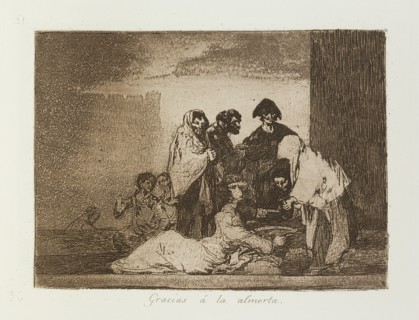 Gracias á la almorta.; Los Desastres de la Guerra, Madrid 1863. Creator: Francisco Goya.