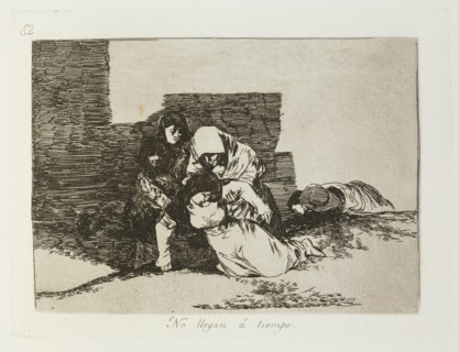 No llegan á tiempo.; Los Desastres de la Guerra, Madrid 1863. Creator: Francisco Goya.