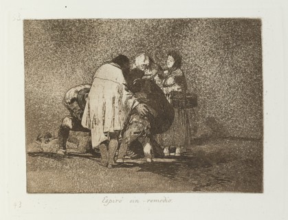 Espiró sin remedio.; Los Desastres de la Guerra, Madrid 1863. Creator: Francisco Goya.