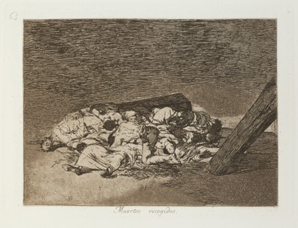 Muertos recogidos.; Los Desastres de la Guerra, Madrid 1863. Creator: Francisco Goya.