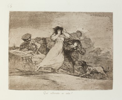 Qué alboroto es este?; Los Desastres de la Guerra, Madrid 1863. Creator: Francisco Goya.