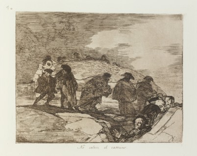 No saben el camino.; Los Desastres de la Guerra, Madrid 1863. Creator: Francisco Goya.