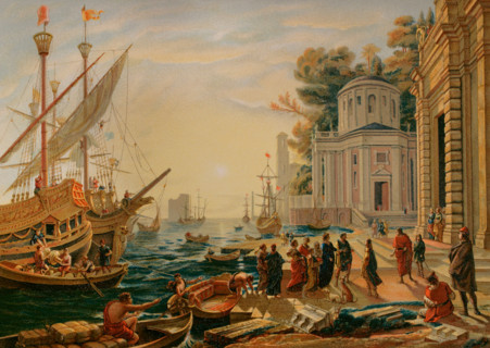 The Disembarkation of Cleopatra at Tarsus, 1882.  Creator: Unknown.