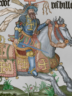 Godfrey of Bouillon, (1060-1100), military leader during the First Crusade, 15th century (1877).  Creator: Unknown.