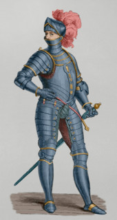 Knight in armour, 1590, (1877).  Creator: Unknown.