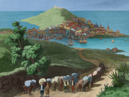 General view of the city of La Coruña, Galicia, Spain, 19th century.  Creator: Unknown.