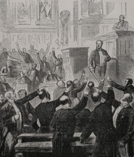 Franco-Prussian War (1870-1871): War declaration. Session of the French Senate of 15 July 1870. Creator: Unknown.