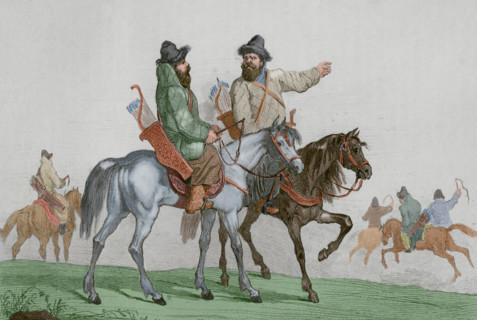 Tatar Knights. 1839. Creator: Augustin François Lemaitre.