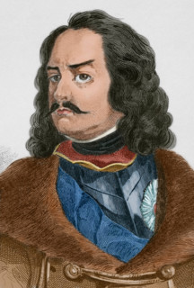 Peter I, (Peter the Great) (1672-1725), Tsar and Emperor of al the Russias, 1839. Detail.  Creator: Augustin François Lemaitre.