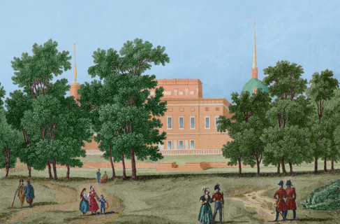 Mikhailovsky Castle or the Engineer's Castle (1797-1801), Saint Petersburg, Russia, 1839.  Creator: Augustin François Lemaitre.