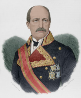 Francisco Serrano y Domínguez, (1810-1885), 1st Duke of la Torre, Grandee of Spain..., 1869. Creator: Santiago Llanta.
