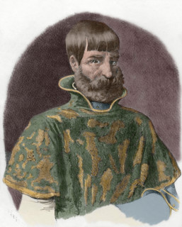 Juan Ponce de Leon, (1460-1521), Spanish explorer and conquistador, 1869.  Creator: Unknown.