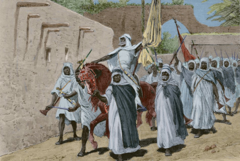 Marabout preaching for the insurrection of the tribes, Tunisia, 1881.  Creator: Tomás Carlos Capuz.