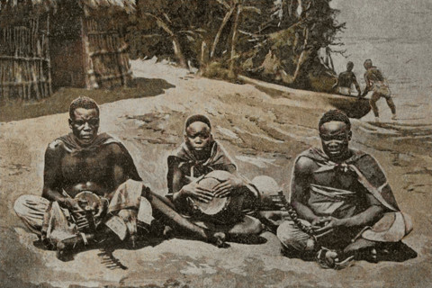 Musicians from Bunyoro, Uganda, 19th-century.  Creator: Unknown.