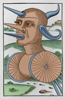 Wheeled war machine for breaking enemy ranks or crushing soldiers, 1532, (1877). Creator: Unknown.