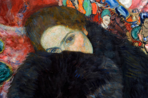 Lady with a Muff, 1916-1917. Detail.  Creator: Gustav Klimt.