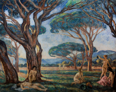 Landscape from Provence with Idyllic Scenes, 1912.  Creator: Jozef Pankiewicz.