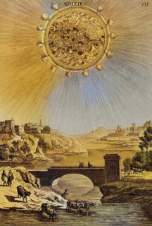 Imaginary topography of the Sun, 1683.  Creator: Jules Jean Marie Joseph Huyot.