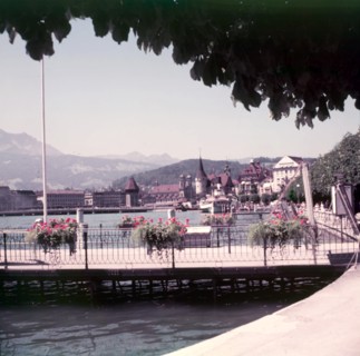 The lakeside, Lucerne, Switzerland, c1955.  Creator: Arthur Charles Kirby Ware.