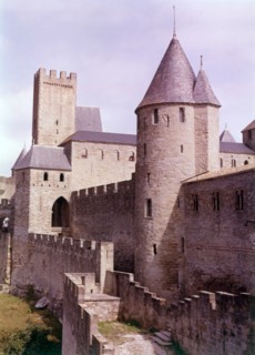 Chateau Comtal, Carcassonne, France, c1955. Creator: Arthur Charles Kirby Ware.