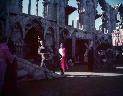 York Mystery Plays, ruins of St Mary's Abbey, York, 1951.  Creator: Arthur Charles Kirby Ware.