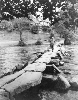 Tarr Steps, near Dulverton, Exmoor, Somerset, c1955. Creator: Arthur Charles Kirby Ware.
