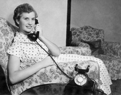 Woman on the telephone, c1955. Creator: Arthur Charles Kirby Ware.