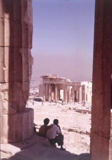 The Propylaea, ancient gateway to the Acropolis, Athens, Greece, c1955. Creator: Arthur Charles Kirby Ware.