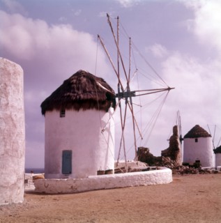 Windmills, island of Mykonos, Greece, c1955. Creator: Arthur Charles Kirby Ware.