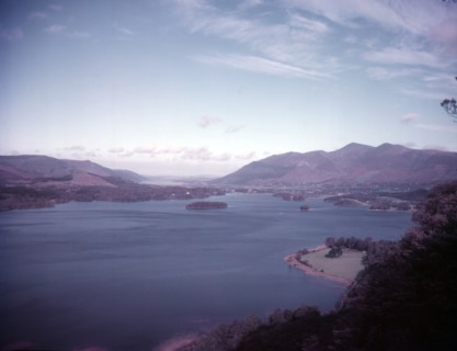 Derwent Water and Bassenthwaite from Ashness Wood, Lake District, c1955. Creator: Arthur Charles Kirby Ware.