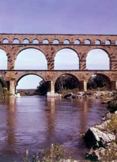 The Pont du Gard over the River Gardon, France, c1955. Creator: Arthur Charles Kirby Ware.
